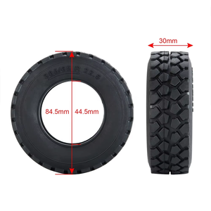 2PCS Moyeu de roue avant et 4PCS Moyeu de roue arrière et 10PCS Pneus de roue pour <span class=keywords><strong>Tamiya</strong></span> 1/14 RC Trailer Tractor Truck Parts - Product Image 5