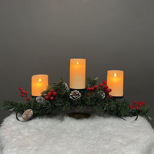 Decoración navideña Portavelas estilo navideño para Adviento de Navidad - Product Image 1