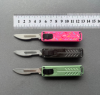 # Couteau de poche pliant en acier à haute teneur en carbone 23, manche en aluminium CNC, OEM ODM, couteau utilitaire EDC personnalisé pour la vente en gros aux entreprises
