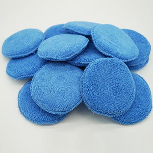 Éponge ronde pour le lustrage des voitures, tampon de polissage en microfibre de 5 pouces pour le revêtement céramique et le nettoyage des bords - Product Image 1