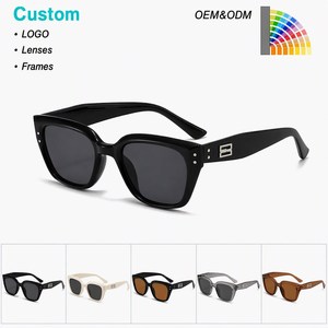Lunettes de soleil carrées multicolores, mode rétro, pour femmes et hommes, monture en PC, protection UV, lunettes de soleil élégantes - Product Image 4