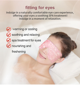 Großhandel Natürlicher Kristall Kühlender Schlaf-Gesichts-Augenmassagegerät Natürliche Rosenquarz-Augenmaske für Hautschönheit - Product Image 3