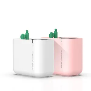 Huis Luchtbevochtiger Dubbele Nozzle Cool Mist Aroma Diffuser Met Coloful Led Licht Zware Mist Met Coloful Led Licht