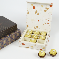 Réutilisable Mini Blanc Couvercle Vide Truffe Aimant 2-Chocolat Dubaï Boîte Éponge pour Sushi Livraison Gratuite-Chocolat Compartes Boîtes