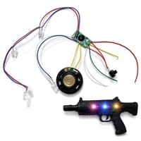 Carte PCBA pour pistolet électrique jouet Xinxing Eight Tone avec lumières et musique, matériau FR-4, moteur non inclus, accessoires d'usine source Chenghai