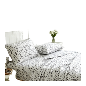 Soft Woven Microfiber Twin American Style 4-Piece Reactive Print 200TC All-Season <b>Sheet</b> Set-Wrinkle-Free Flat <b>Fitted</b> Deep - Product Image 1