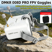Lunettes FPV DMKR 008D PRO 5.8G 40CH avec double antenne, enregistrement DVR, écran 4,3 pouces 800*480, lunettes vidéo analogiques pour drone de course FPV