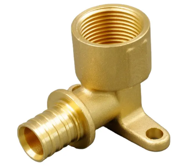 High Quality Brass Supplier 20mm Pex Pipe Fitting Wall Plated Female Elbow with Long of Two Foots