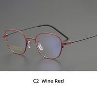 Montura de Gafas de Titanio Puro, Diseño Poligonal, Ligeras, Anti Luz Azul, Unisex, Gafas Ópticas