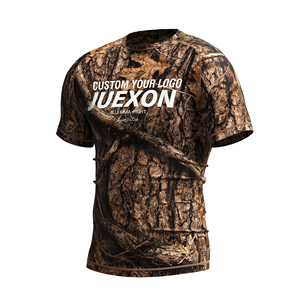 Custom Logo Short Sleeve BJJ <strong>Rash</strong> <strong>Guard</strong> <strong>Men's</strong> MMA Jiu Jitsu No-Gi Grappling Training Compression Shirt with Tree Bark Pattern - Product Image 4