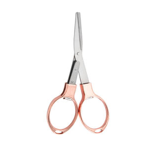 Tijeras Plegables de Viaje Creativas, Mini Tijeras Portátiles de Acero Inoxidable para el Hogar, Corte en Forma de Ocho, Herramientas de Bricolaje, Color Amarillo - Product Image 5