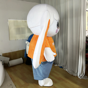 Kinqee Custom Cartoon Character Cute <strong>Rabbit</strong> Bunny Mascot <strong>Costume</strong> Animal Halloween Party Mascot Suit Fancy Dress - Product Image 2
