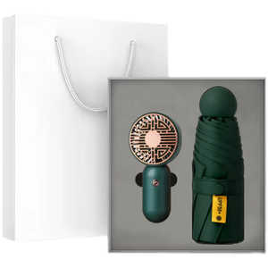 【Set de Recuerdos, Regalo de Mano, Regalo Empresarial, Impresión de Logotipo Personalizado, Paraguas, Set de Ventilador Pequeño】 - Product Image 1