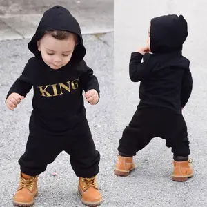 Bộ Quần Áo Có Mũ LIL'S KING Cho Bé Trai, Trang Phục Thường Ngày Cho Bé Trai, Quần Jogger, Mùa Thu Và Xuân