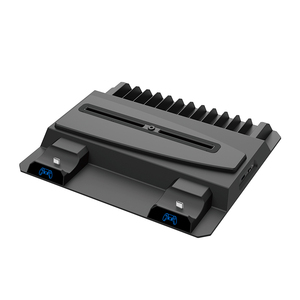 Station de charge de refroidissement multifonctionnelle PS5 Support de chargeur vertical PS5 avec ventilateur de refroidissement pour Sonly <span class=keywords><strong>Playstation</strong></span> 5 - Product Image 1
