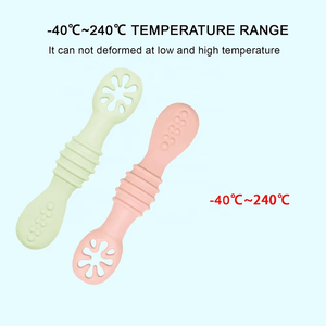 Produits pour bébés nouveau-nés OEM&ODM, cuillère en silicone de qualité alimentaire sans BPA, durable, de haute qualité, ensemble d'alimentation pour bébés en première étape - Product Image 4