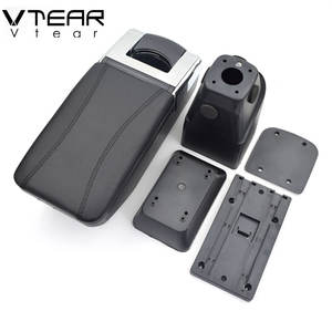 Accoudoir intérieur en cuir de haute qualité, repose-bras avec boîte de rangement en ABS, style de voiture à filetage rouge, adapté à la <span class=keywords><strong>PEUGEOT</strong></span> 206 <span class=keywords><strong>207</strong></span> - Product Image 6