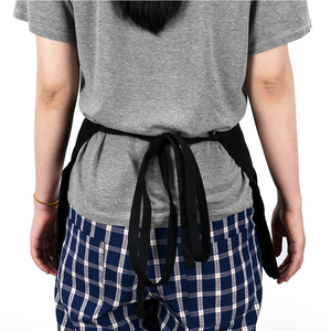 3 túi 2 túi tùy chỉnh màu đen bông <span class=keywords><strong>polyester</strong></span> ngắn phục vụ bàn nửa máy chủ bồi bàn Tạp dề eo cho nhà bếp cà phê thanh - Product Image 2