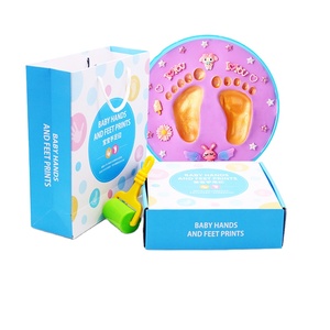 Bé dấu tay Dấu Chân khung ảnh DIY Tay Đúc Kit plasticine đất sét bé dấu chân Kit inkless - Product Image 1