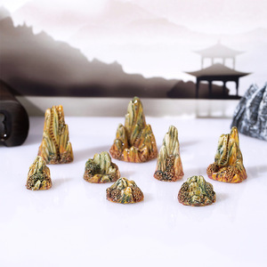 Adornos de Roca en Miniatura de Resina, Decoraciones de Montaña Simuladas, Paisaje Hecho a Mano, Accesorios de Jardinería con Musgo para DIY - Product Image 4