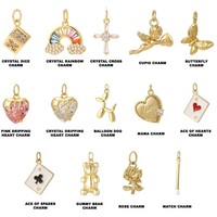 Pendentifs et Breloques de Bijoux Fantaisie en Gros JS, Anti-Décoloration, en Acier Inoxydable Plaqué Or 18K, Accessoires de Bijouterie pour Porte-clés, Idéal pour Cadeaux d'Amoureux