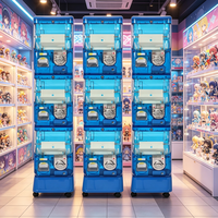 Machine distributrice de jouets Gacha en forme d'œuf bleu translucide, à monnayeur, trois niveaux, modèle Enchanting China