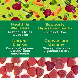 Vegan süper yeşiller organik Gummies meyve karışımı takviyesi doğal beslenme pektin şekersiz yetişkinler için - Product Image 6
