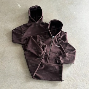 Wholesale Custom Multiple Color Jogging <b>Set</b> Gym Use Loose Fit Tracksuit Heavyweight Oversized Baggy Sweatpants and Hoodies <b>Set</b> - Product Image 3