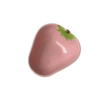 Mignonne Petite Assiette en Céramique à Motif Dessin Animé, Plat à Snacks Ménager, Assiette à Os, pour Sauces, Soja et Assaisonnement
