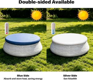 OEM ODM Housse <span class=keywords><strong>de</strong></span> <span class=keywords><strong>piscine</strong></span> gonflable <span class=keywords><strong>de</strong></span> 15 pieds, à montage facile, avec anneau supérieur conique, compatible avec les piscines <span class=keywords><strong>de</strong></span> 13,8 pieds, à base évasée, coupe-vent, en tissu 420D épaissi, bleue, élastique - Product Image 6