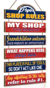 Panneau mural rectangulaire en bois vintage - Cadeau pour le père des petits-enfants, décoration pour <span class=keywords><strong>la</strong></span> maison, <span class=keywords><strong>la</strong></span> casse <span class=keywords><strong>de</strong></span> réparation, l'atelier <span class=keywords><strong>de</strong></span> papa, le garage, <span class=keywords><strong>la</strong></span> décoration <span class=keywords><strong>de</strong></span> garage, <span class=keywords><strong>la</strong></span> décoration <span class=keywords><strong>de</strong></span> garage vintage - Product Image 6