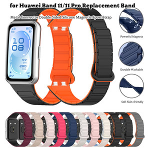Bracelets de montre connectée pour <span class=keywords><strong>Huawei</strong></span> <span class=keywords><strong>Band</strong></span> 11 Pro, accessoires de remplacement en silicone, bracelet de sport Correa - Product Image 1
