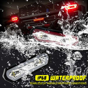 Luces de circulación diurna/marcha atrás/freno <span class=keywords><strong>4X4</strong></span> luces antiniebla de vehículos todoterreno para SUV luces estroboscópicas LED de 7 pulgadas ATV UTV Rzr <span class=keywords><strong>Polaris</strong></span> - Product Image 3