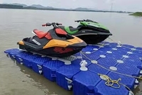 Plateforme flottante modulaire en cubes, pont flottant, passerelle, ponton, plateforme de baignade, quai flottant en plastique pour bateaux et jet-skis