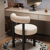 Fauteuil d'appoint moderne rond en velours, rembourré et durable, avec dossier souple pour chambre et bureau à domicile