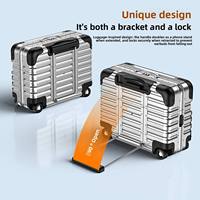 Étui de protection pour écouteurs AirPods Pro 3 2, style valise avec roulettes et fonction de support verrouillable, compatible Airpods 4