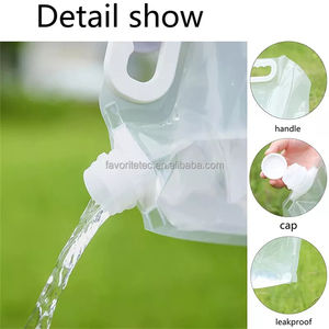 Kantong Plastik Kemasan Air Reusable Custom Pabrikan 3L 5L 10L 15L dengan Spout dan Anti Bocor untuk Jus Bir - Product Image 4