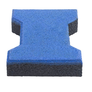 200mm x 160mm 미끄럼 방지 말 안정적인 놀이터 바닥 타일 연동 개 뼈 모양 고무 포장 - Product Image 4