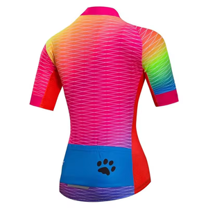 Aanpasbaar Professioneel Fietskleding Korte Mouw Ademend Snel Droog <span class=keywords><strong>Sexy</strong></span> Wielersport Shirt Voor Dames - Product Image 4