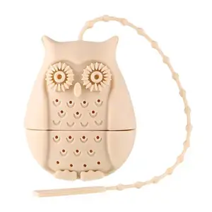 Wholesale owl silicone tea maker reusable filter tea tools or kitchen stainless steel tea infuser