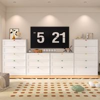 Armoire de rangement moderne en métal avec 4 tiroirs et 4 compartiments pour la maison, le bar, l'appartement, la chambre, le salon, l'hôtel