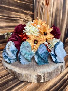 Agate mousse naturelle en gros, torche artisanale en cristal, décoration d'intérieur, pierre précieuse de guérison, ornement pour salon, bureau - Product Image 3