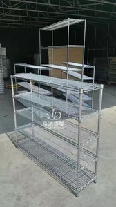 Factory Wholesale Modern Rectangle <strong>Wire</strong> Shelving 4 Tiers 150kg Capacity 4 Layers Carbon Steel Storage <strong>Rack</strong> Zinc Chrome <strong>Rack</strong> - Product Image 3