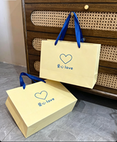 Sacs en papier blanc recyclé écologiques personnalisés, réutilisables, avec poignées en ruban, design de luxe, gaufrage/débossage, impression UV pour bijoux