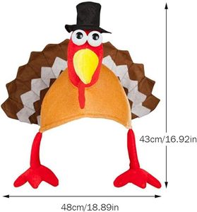 Thanksgiving Party Accessories Decor Novelty Cap <b>Turkey</b> <b>Hats</b> - Product Image 2