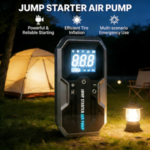 Démarreur de batterie ultra-sûr 8000 mAh avec compresseur d'air 2500 A, booster de batterie puissant, gonfleur d'air 150 PSI, outil à affichage numérique - Product Image 1