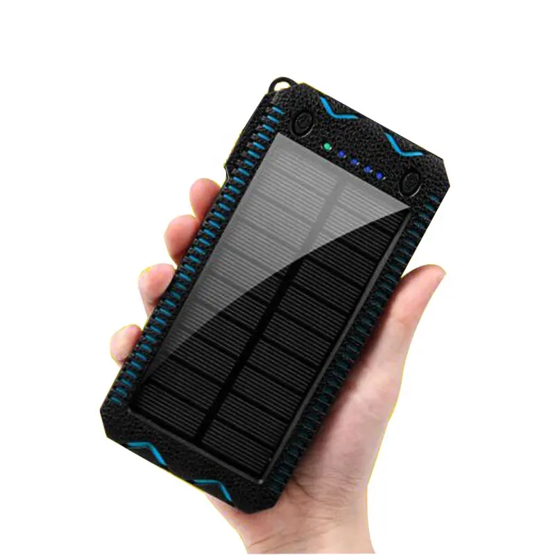LMD-Banco de energía solar para teléfono móvil, cargador de batería de 10000mah