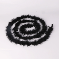 Plume de marabout de dinde moelleuse multicolore de 2 m en gros, compacte pour la décoration et les costumes de carnaval