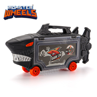 MONSTER WHEELS Wholesale ODM/OEM Cheap Pull-Back Alloy Police Shark <strong>Car</strong> with Storage Function
