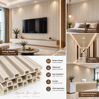 Panneau de revêtement mural extérieur en composite bois-plastique (WPC) imperméable, ignifuge, écologique, moderne, pour décoration intérieure